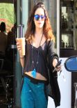 Vanessa Hudgens Casual Street Style - The Coffee Bean in Studio City