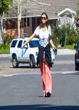 Victoria Justice in Track Suit - Walking Her Dogs, March 2014