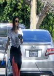 Victoria Justice in Track Suit - Walking Her Dogs, March 2014
