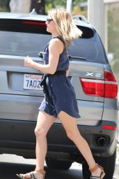 Ali Larter Shows Legs in Mini Dress - Out in Los Angeles - April 2014
