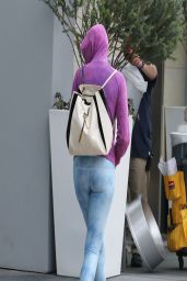 Anne Hathaway in Tights Candids - April 2014