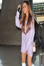 Ariana Grande Show Legs at Washington DC Airport - April 2014