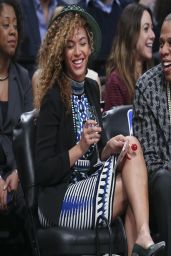 Beyonce Knowles - Brooklyn Nets Basketball Game - April 2014