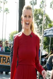 Brooklyn Decker Shows Off Her Legs on the set of Extra in LA - March 2014