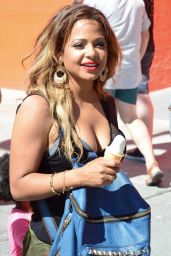 Christina Milian - Enjoying an Ice Cream on Venice Beach, Los Angeles - April 2014