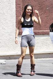 Danica McKellar in Shorts at DWTS Rehearsal in Los Angeles - April 2014