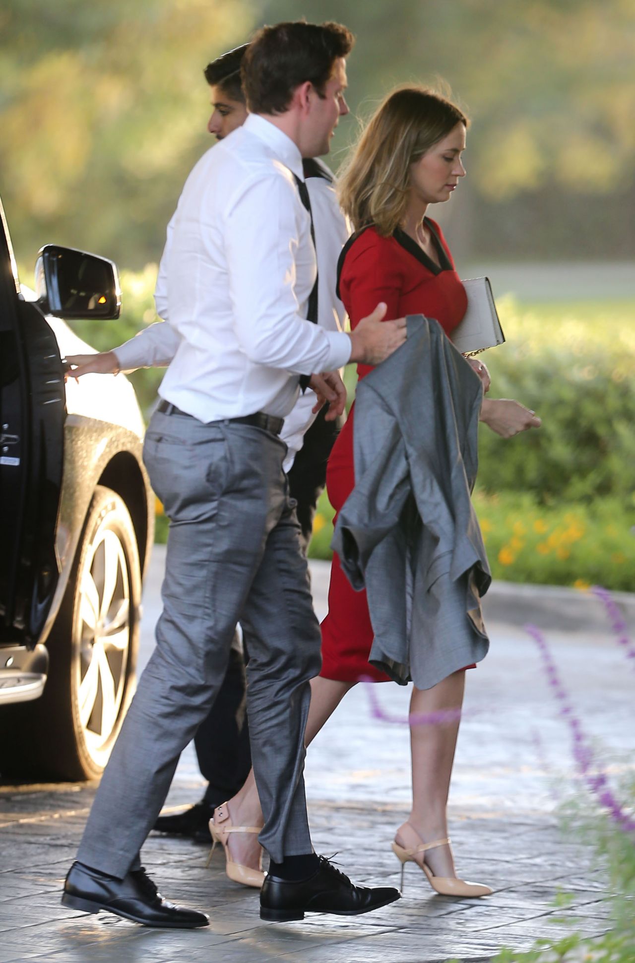 Emily Blunt at Brian Baumgartner Wedding in Los Angeles • CelebMafia