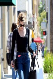 Emma Roberts Street Style - Shopping in West Hollywood - April 2014