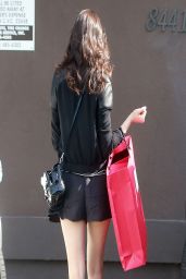 Emmy Rossum is Leggy in Short Shorts - Shopping at Carolina Herrera in West Hollywood - April 2014