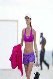 Federica Torti in a Bikini - Doing Yoga on the Beach in Miami - April 2014