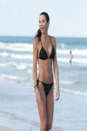 Federica Torti in a Bikini - Doing Yoga on the Beach in Miami - April 2014