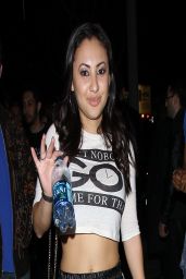 Francia Raisa Night Out Style - Outside Bootsy Bellows in Hollywood - April 2014