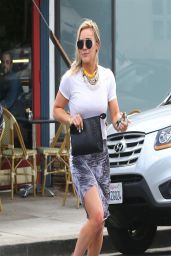 Hilary Duff Casual Style - at La Conversation Cafe in West Hollywood - April 2014