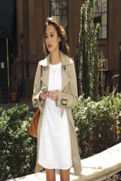 Jamie Chung in Mini Dress - Out in NYC - April 2014