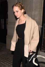 Jennifer Lawrence Night Out Style - Out Dinner in London - April 2014