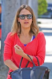Jessica Alba in Leggings - Out in Los Angeles - April 2014