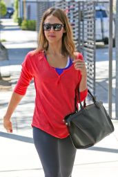 Jessica Alba in Leggings - Out in Los Angeles - April 2014