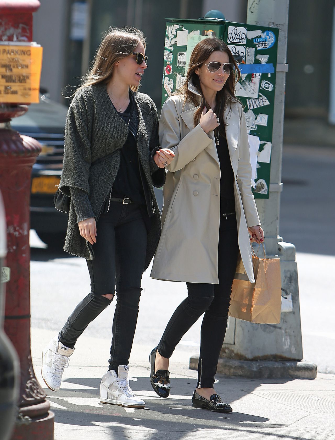 Jessica Biel Casual Style - Out in NYC - April 2014