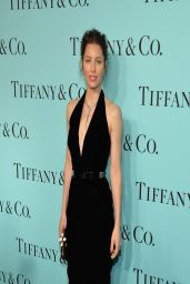 Jessica Biel Wearing Oscar de la Renta Dress - Tiffany Debut of the 2014 Blue Book in New York
