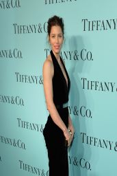 Jessica Biel Wearing Oscar de la Renta Dress - Tiffany Debut of the 2014 Blue Book in New York