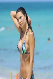 Julia Pereira Bikini Candids - Beach in Miami - April 2014