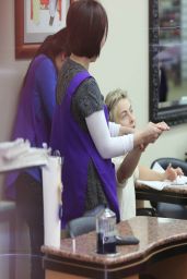 Julianne Hough - Gets Pampered at a Nail Salon in Beverly Hills - April 2014