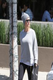 Kaley Cuoco in Leggings - After lunch at the Newsroom Cafe in West Hollywood