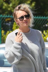Kaley Cuoco Leaves a Hair Salon in Los Angeles - April 2014