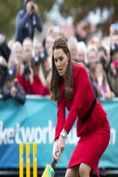 Kate Middleton - Playing Cricket in Christchurch, New Zealand - April 2014