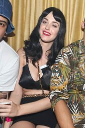 Katy Perry in Mini Skirt and Bra & Rihanna at Smoking Party - April 2014
