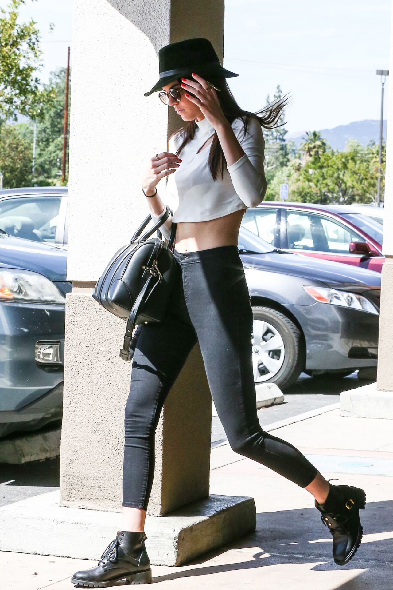 Kendall Jenner Casual Style - Leaving a Salon in West Hollywood - April ...