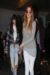 Kendall Jenner & Khloe Kardashian - at LAX Airport - April 2014
