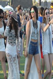 Kendall Jenner Leggy in Shorts at the Coachella Festival 2014 in Indio