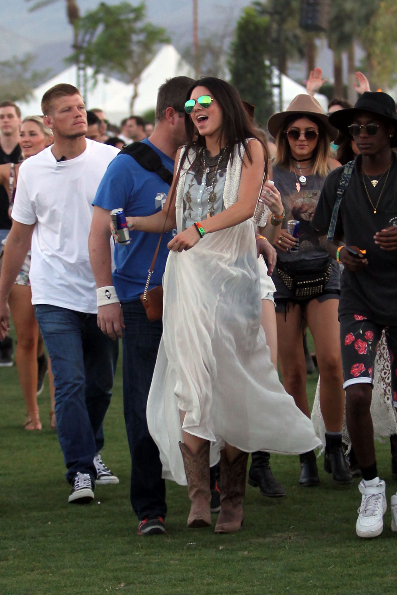 Kendall Jenner Leggy in Shorts at the Coachella Festival 2014 in Indio ...