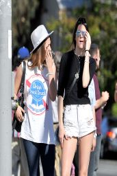 Kendall Jenner Leggy, Wearing Denim Shorts - Out in West Hollywood - April 2014
