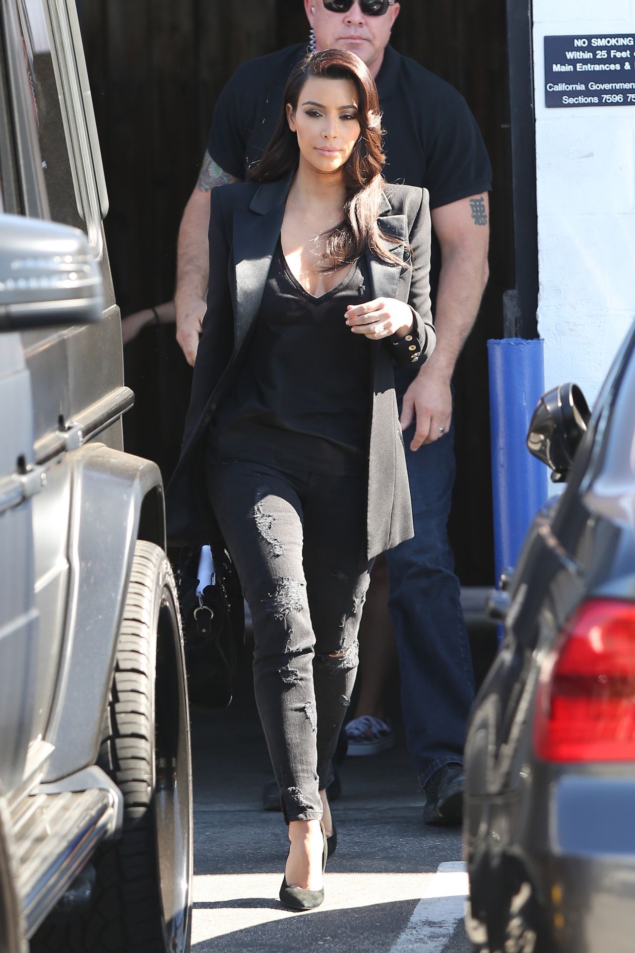 Kim Kardashian at a Studio in Los Angeles on April 18 