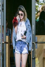 Kylie Jenner in Denim Shorts - Out in Calabasas - April 2014