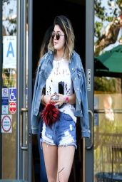 Kylie Jenner in Denim Shorts - Out in Calabasas - April 2014