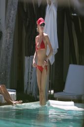Lauren Stoner in Red Bikini - Enjoying the Miami Sun - April 2014