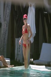 Lauren Stoner in Red Bikini - Enjoying the Miami Sun - April 2014