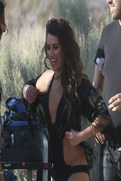 Lea Michele Bikini Candids - Shooting a Music Video in Los Angeles