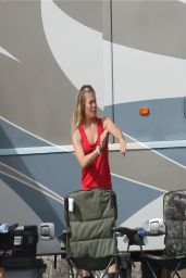 Leann Rimes at Her Campsite in the Mojave Desert - March 2014