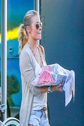 LeAnn Rimes Wearing Denim Shorts - Out in Woodland Hills - April 2014