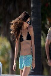 Lily Aldridge in a BIkini - Photoshoot in Miami Beach - April 2014