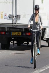 Margot Robbie in Tights - Enjoying a Bike Ride Round London - April 2014