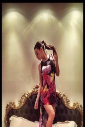 Melita Toniolo in Mini Dress - Facebook, April 2014