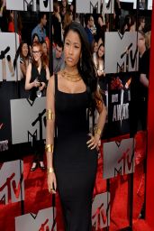 Nicki Minaj Wearing Alexander McQueen Dress - 2014 MTV Movie Awards