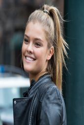 Nina Agdal in New York City - On the Streets of Manhattan - April 2014