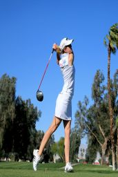 Paula Creamer - Practicing Prior to 2014 Kraft Nabisco Championship in Rancho Mirage - March 2014