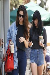 Selena Gomez Casual Style - at Starbucks in Studio City - April 2014